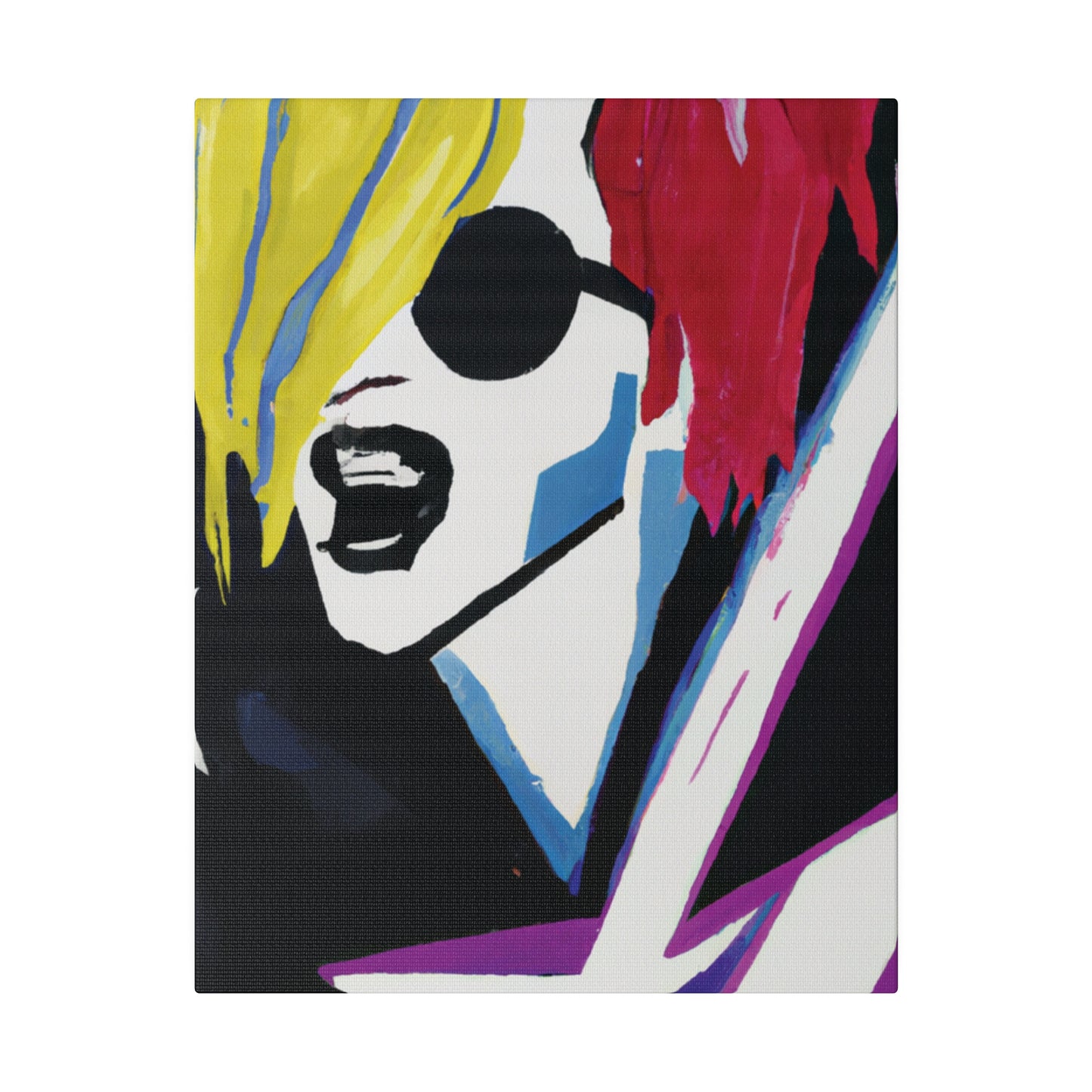 8784F - Rockstar Painting Print | Face | Abstract | Poster | Home Decor | Wall Art | Music Art | Canvas