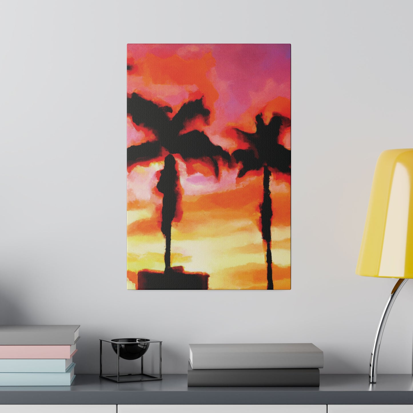 1413Q - Miami Beach Sunset Painting Print | Miami | Beach | Sunset | Poster | Home Decor | Wall Art | Canvas