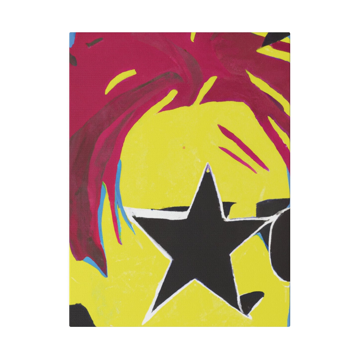 5063P - Rockstar Painting Print | Face | Abstract | Poster | Home Decor | Wall Art | Music Art | Canvas