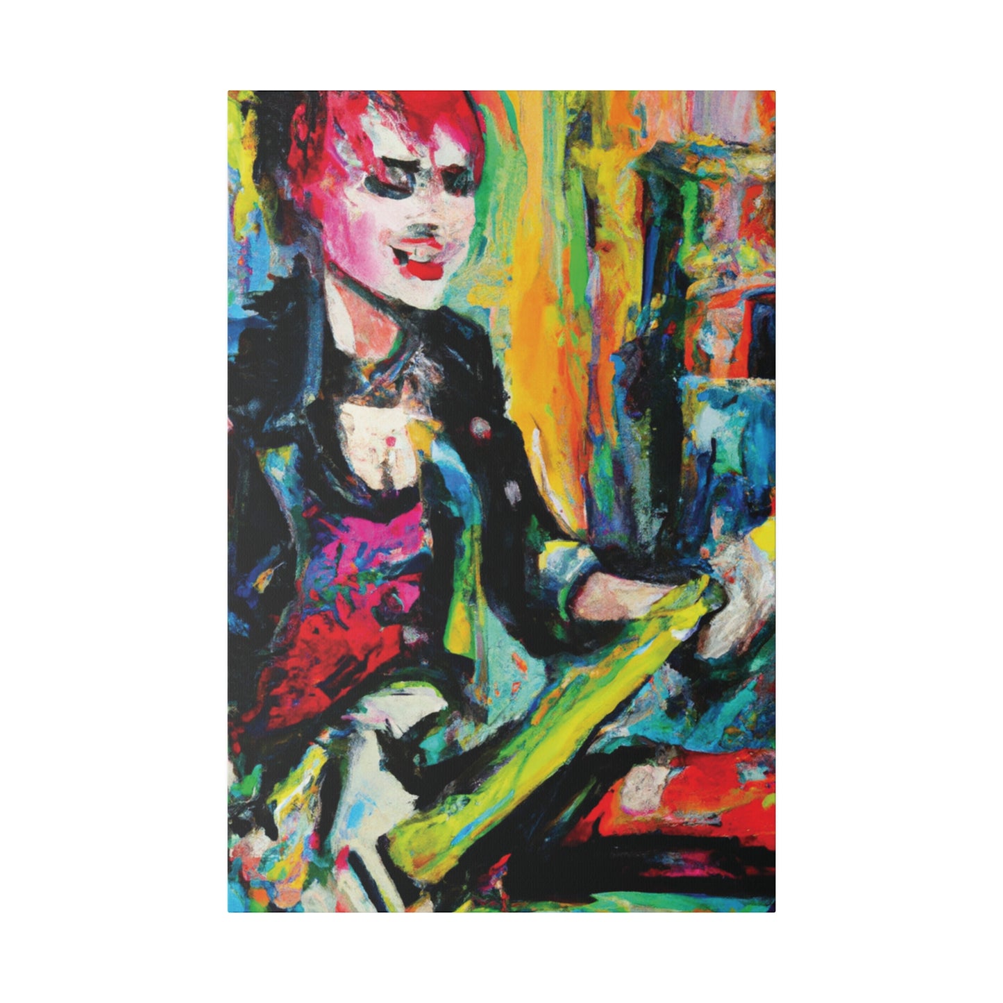 2784T - Rockstar Oil Painting Style Print | Poster | Home Decor | Wall Art | Music Art | Canvas