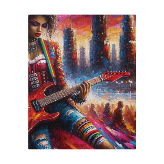 6794Z - Rockstar Oil Painting Style Print | Poster | Home Decor | Wall Art | Music Art | Canvas