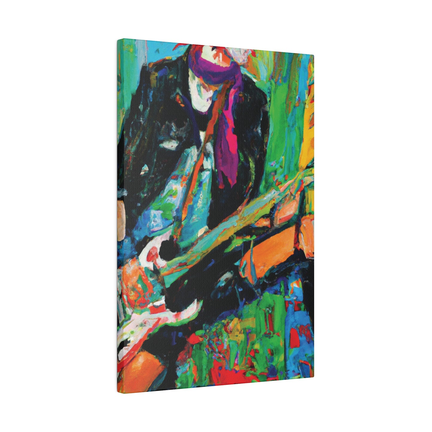 6595X - Rockstar Oil Painting Style Print | Poster | Home Decor | Wall Art | Music Art | Canvas