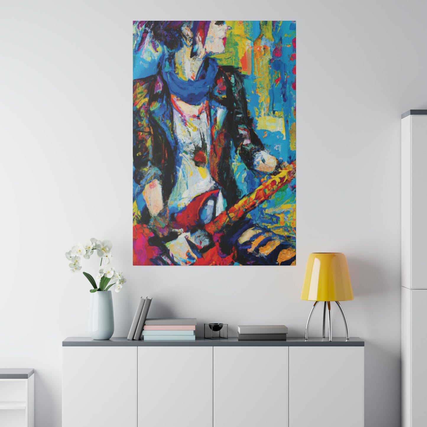 2583Q - Rockstar Oil Painting Style Print | Poster | Home Decor | Wall Art | Music Art | Canvas