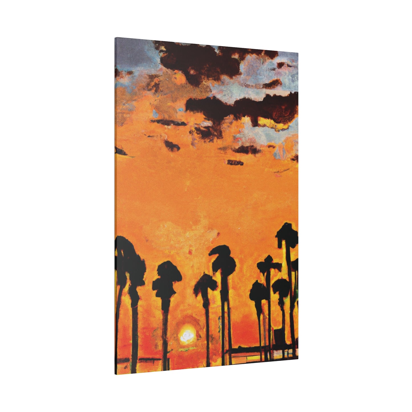 3231S - Miami Beach Sunset Painting Print | Miami | Beach | Sunset | Poster | Home Decor | Wall Art | Canvas