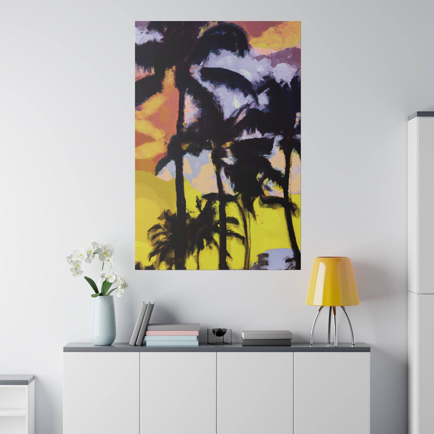 3753W - Miami Beach Sunset Painting Print | Miami | Beach | Sunset | Poster | Home Decor | Wall Art | Canvas