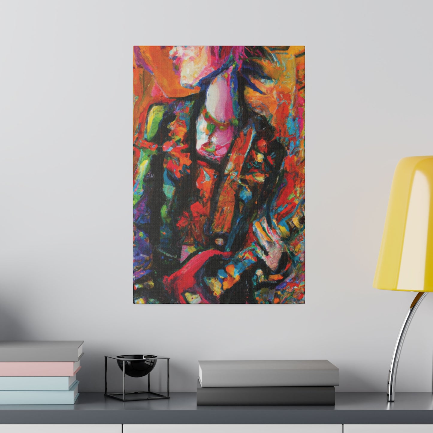 8245G - Rockstar Oil Painting Style Print | Poster | Home Decor | Wall Art | Music Art | Canvas