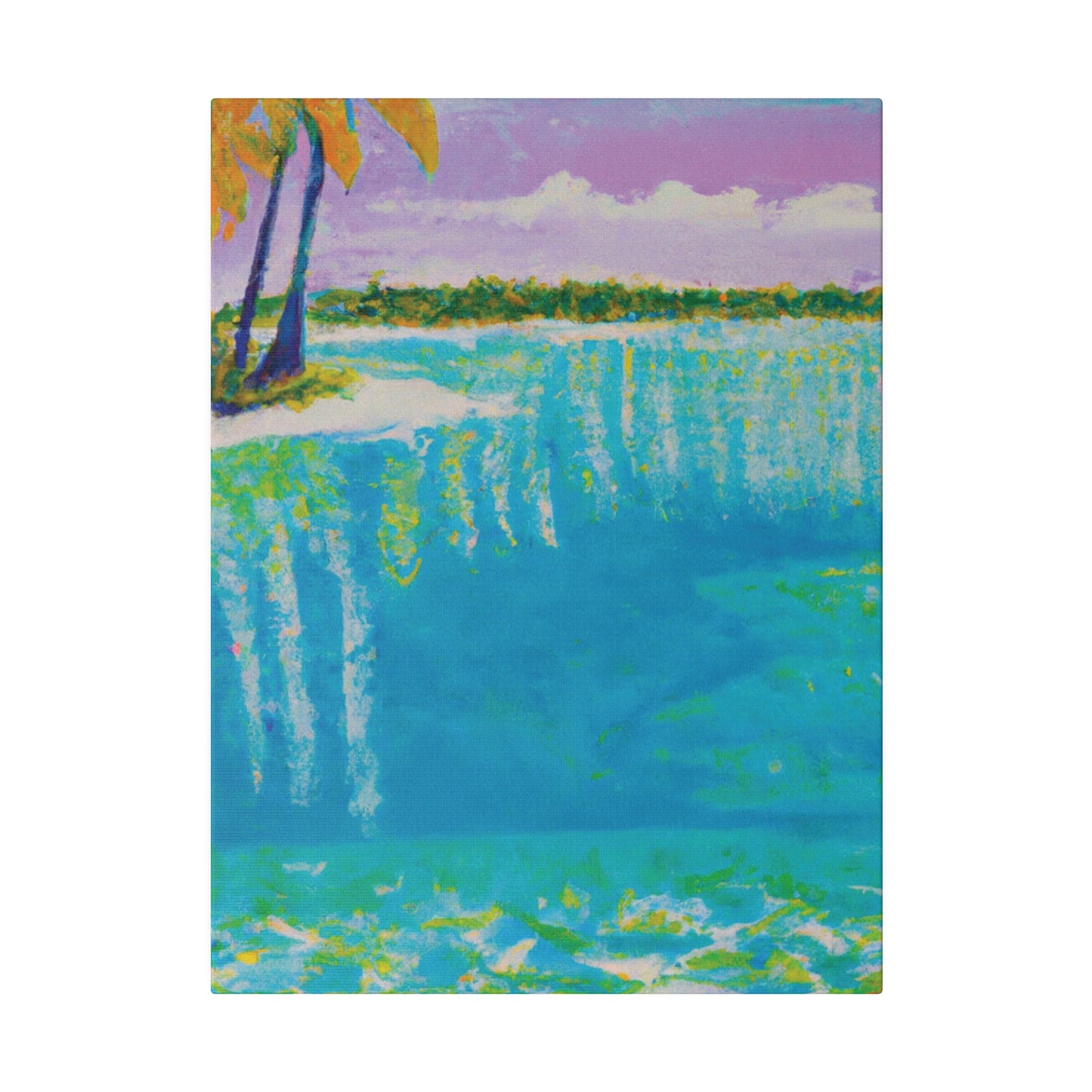 4568K - Bahamas Ocean Painting Print | Bahamas | Ocean | Beach | Poster | Home Decor | Wall Art | Canvas