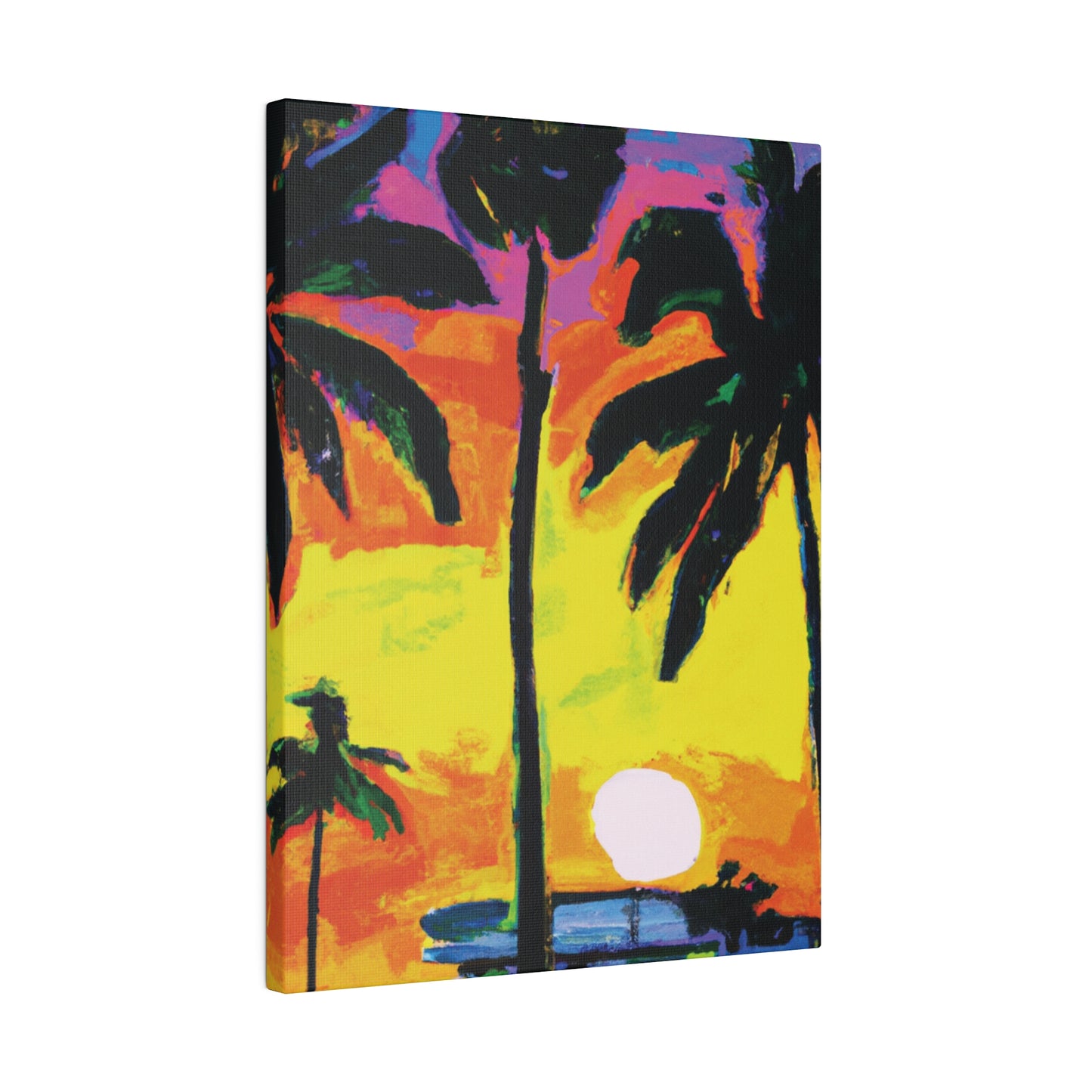 5285D - Miami Beach Sunset Painting Print | Miami | Beach | Sunset | Poster | Home Decor | Wall Art | Canvas