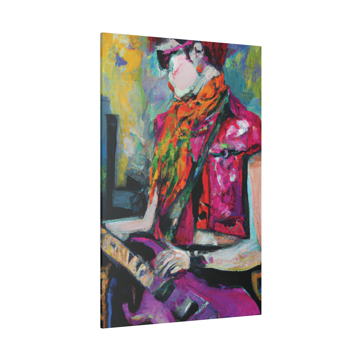 9053L - Rockstar Oil Painting Style Print | Poster | Home Decor | Wall Art | Music Art | Canvas