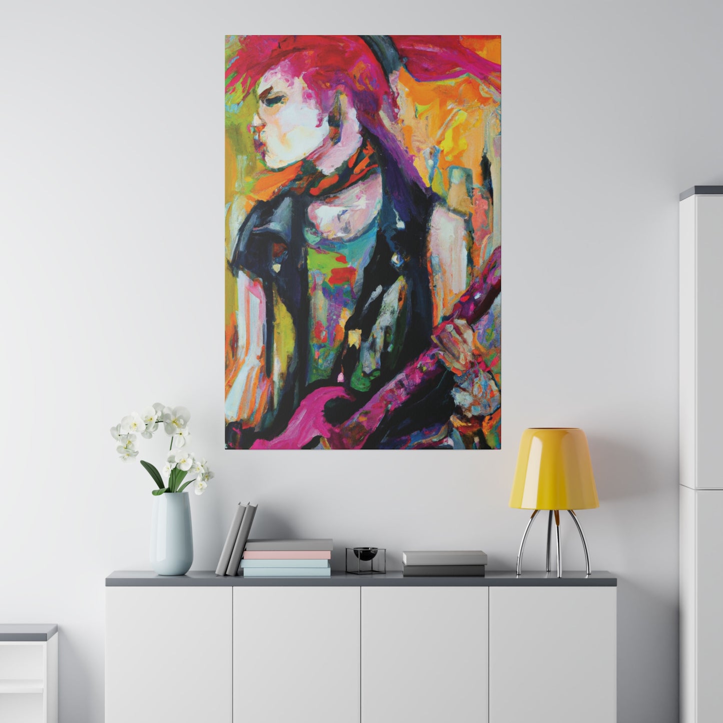 1138X - Rockstar Oil Painting Style Print | Poster | Home Decor | Wall Art | Music Art | Canvas