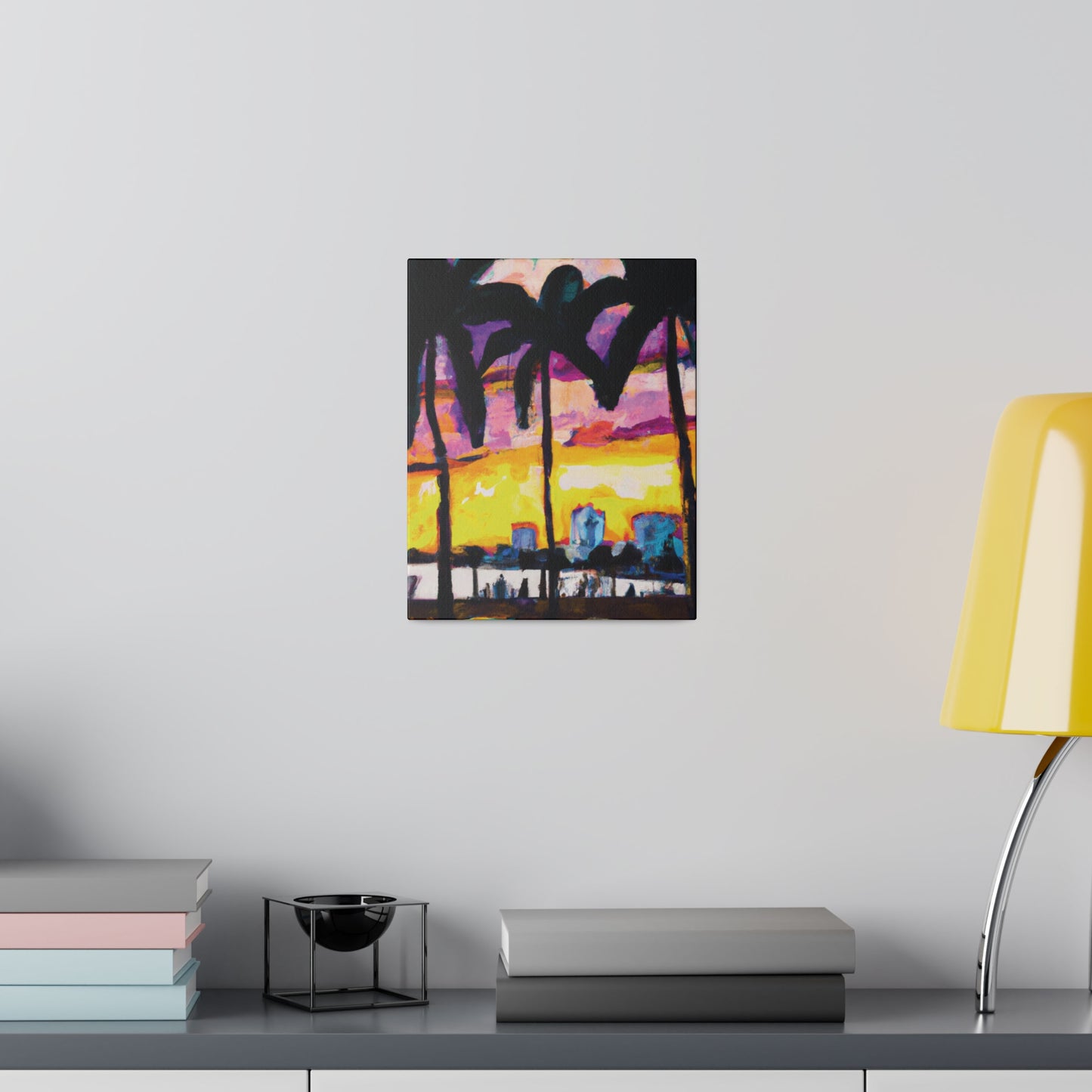 5162A - Miami Beach Sunset Painting Print | Miami | Beach | Sunset | Poster | Home Decor | Wall Art | Canvas