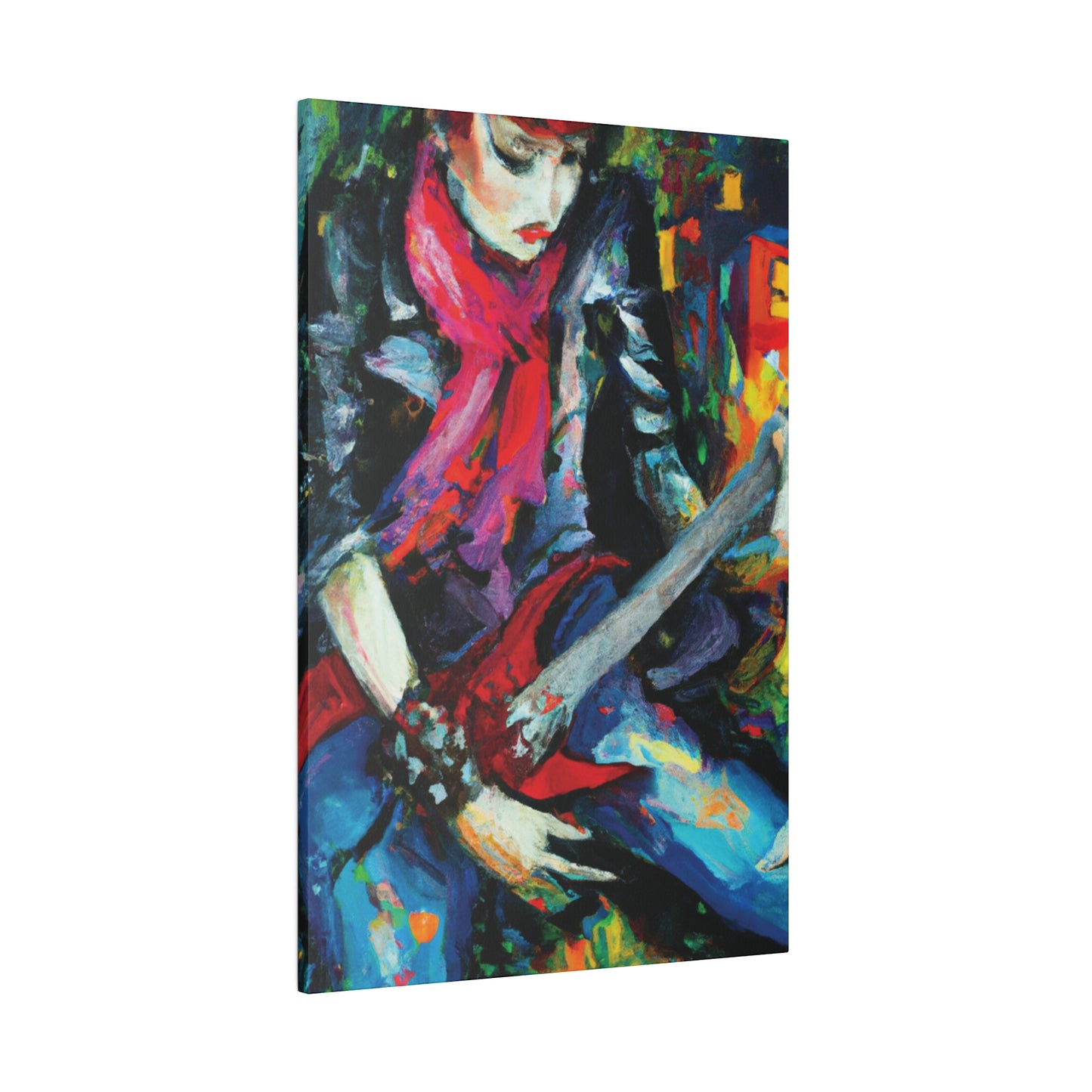 834A - Rockstar Oil Painting Style Print | Poster | Home Decor | Wall Art | Music Art | Canvas