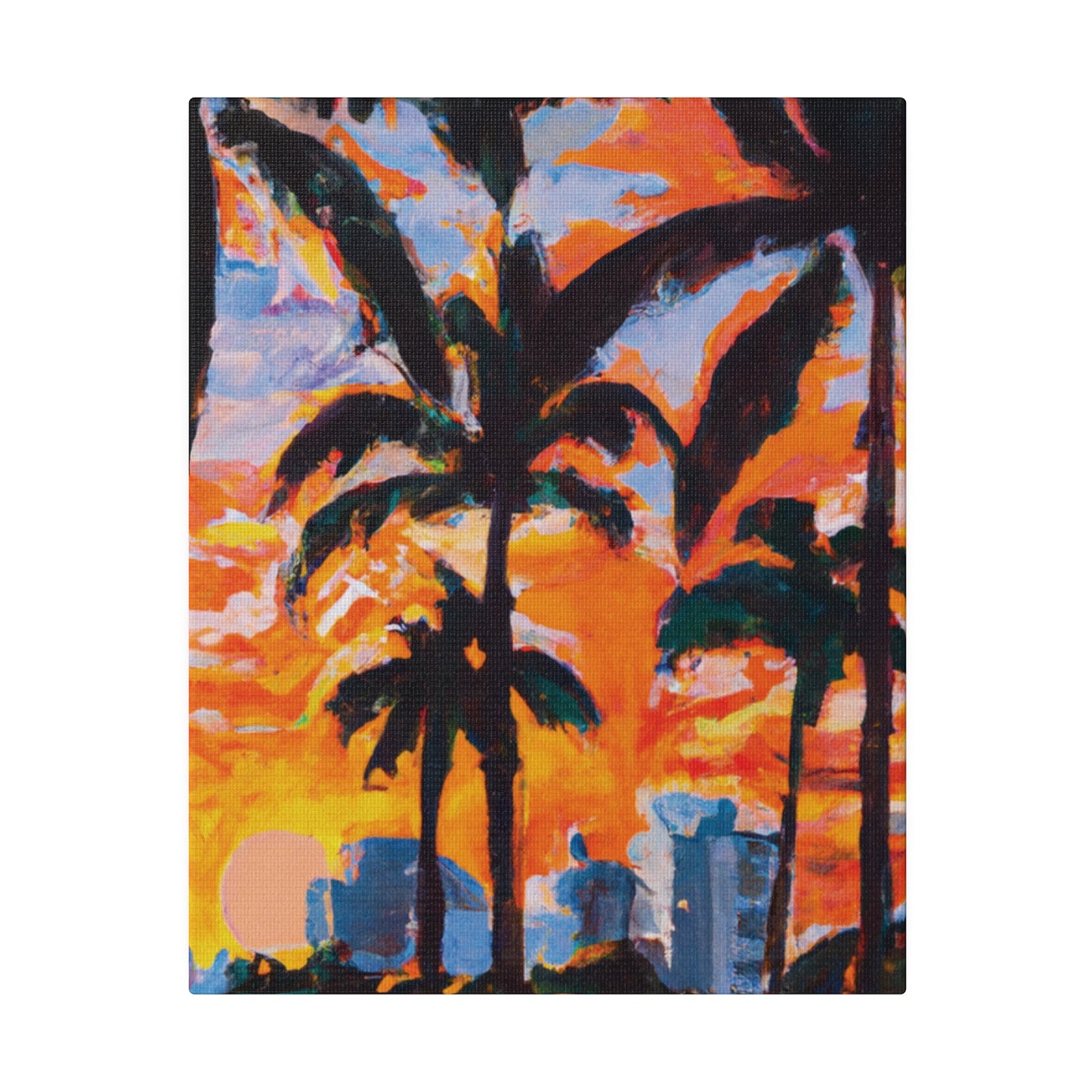 8957Q - Miami Beach Sunset Painting Print | Miami | Beach | Sunset | Poster | Home Decor | Wall Art | Canvas