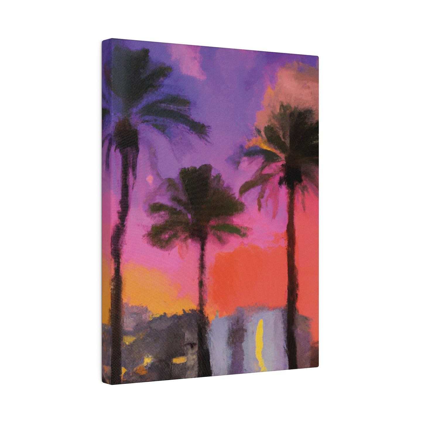 722V - Miami Beach Sunset Painting Print | Miami | Beach | Sunset | Poster | Home Decor | Wall Art | Canvas