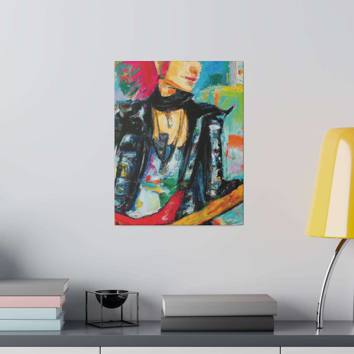 9554L - Rockstar Oil Painting Style Print | Poster | Home Decor | Wall Art | Music Art | Canvas