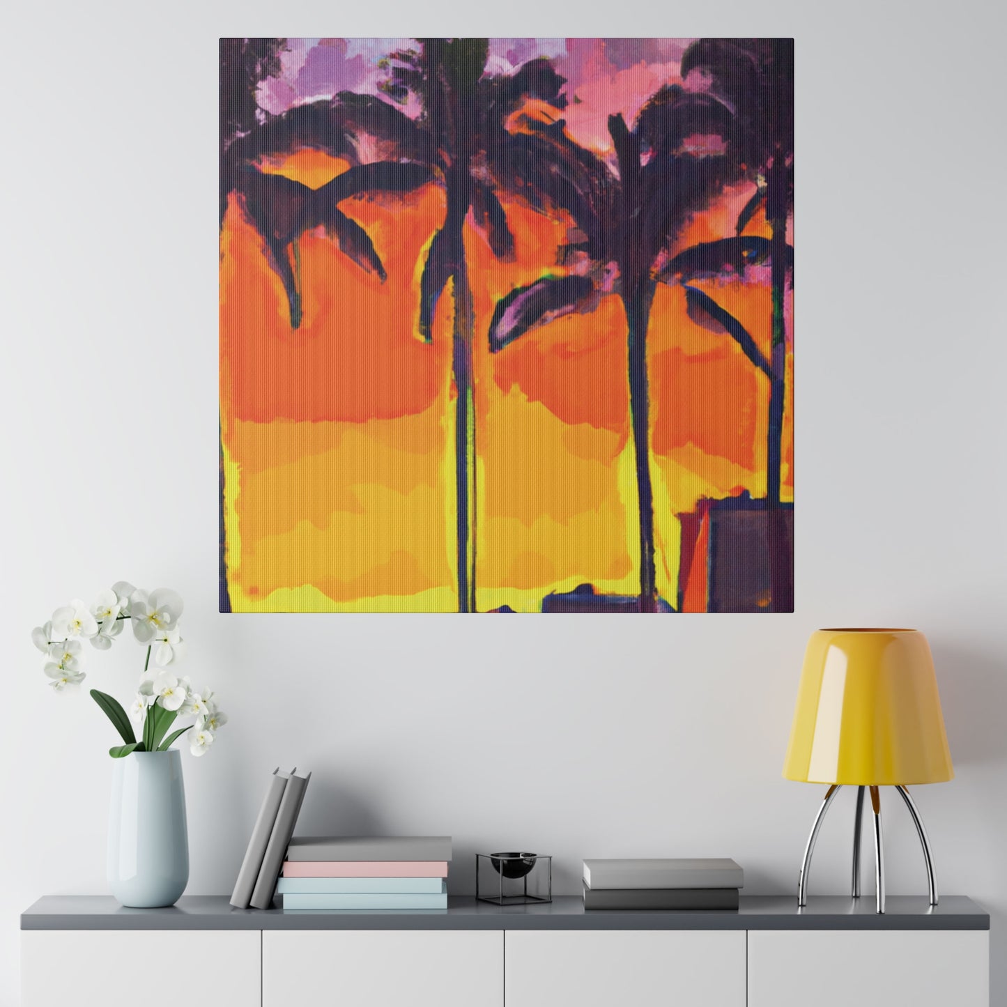 7392A - Miami Beach Sunset Painting Print | Miami | Beach | Sunset | Poster | Home Decor | Wall Art | Canvas