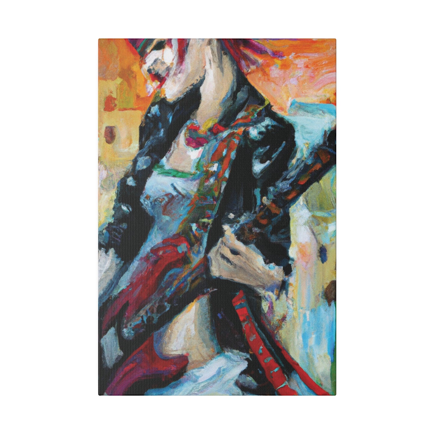 732X - Rockstar Oil Painting Style Print | Poster | Home Decor | Wall Art | Music Art | Canvas