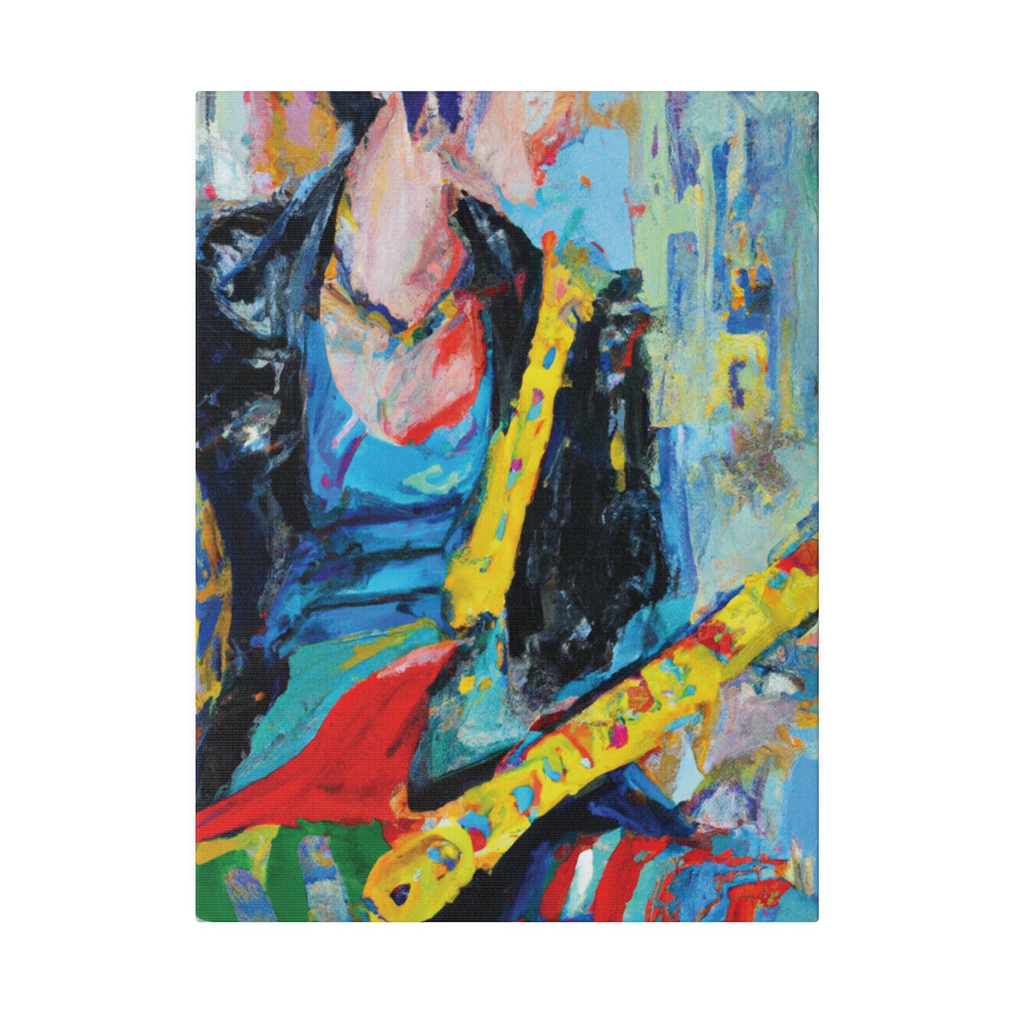 514Y - Rockstar Oil Painting Style Print | Poster | Home Decor | Wall Art | Music Art | Canvas