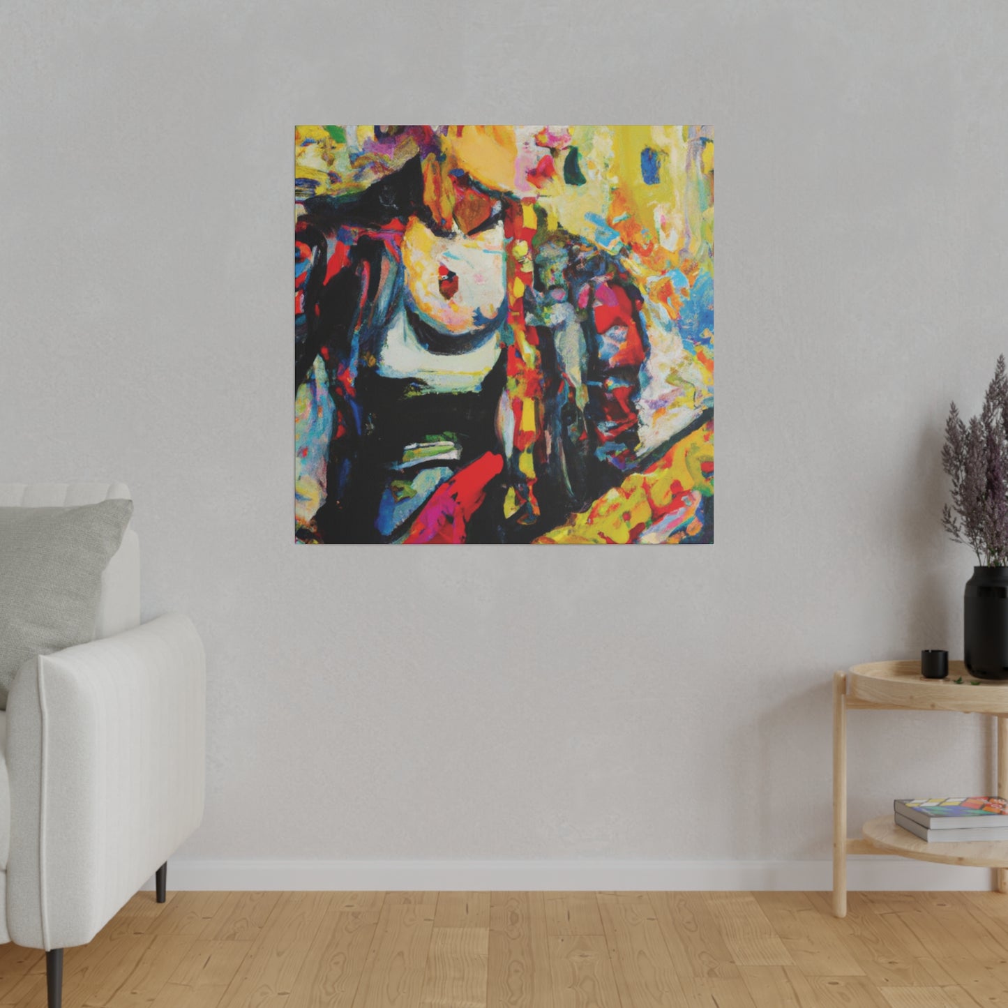 8768U - Rockstar Oil Painting Style Print | Poster | Home Decor | Wall Art | Music Art | Canvas