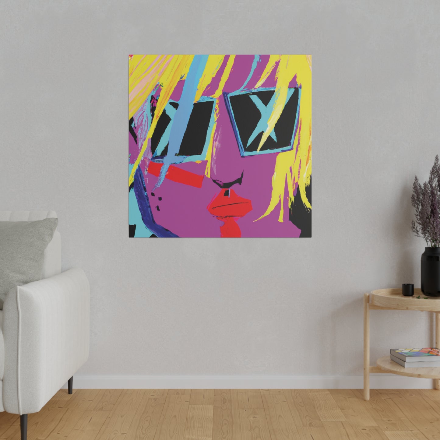 1712U - Rockstar Painting Print | Face | Abstract | Poster | Home Decor | Wall Art | Music Art | Canvas