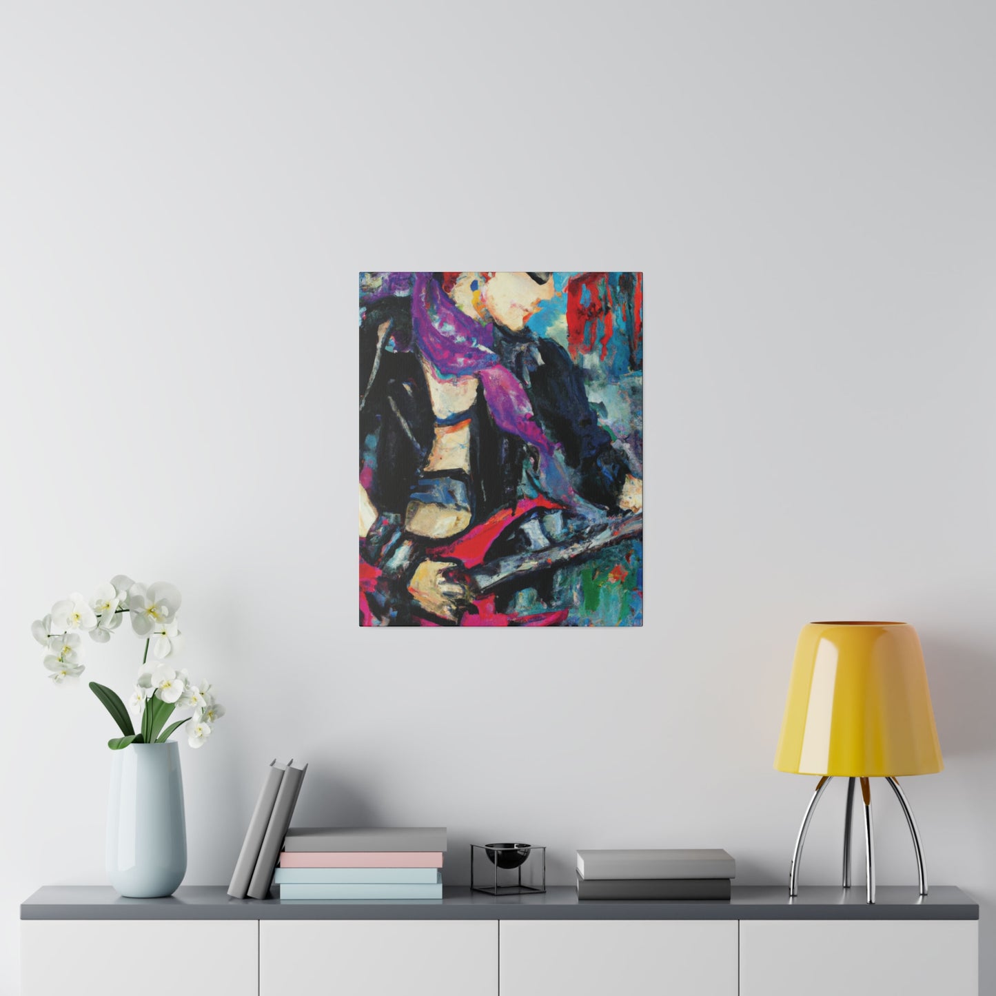 208D - Rockstar Oil Painting Style Print | Poster | Home Decor | Wall Art | Music Art | Canvas