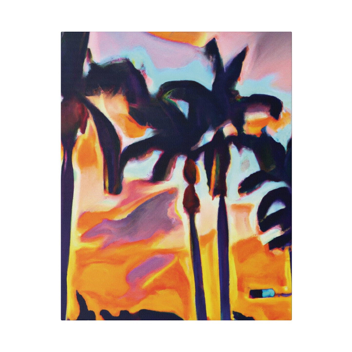 9435K - Miami Beach Sunset Painting Print | Miami | Beach | Sunset | Poster | Home Decor | Wall Art | Canvas