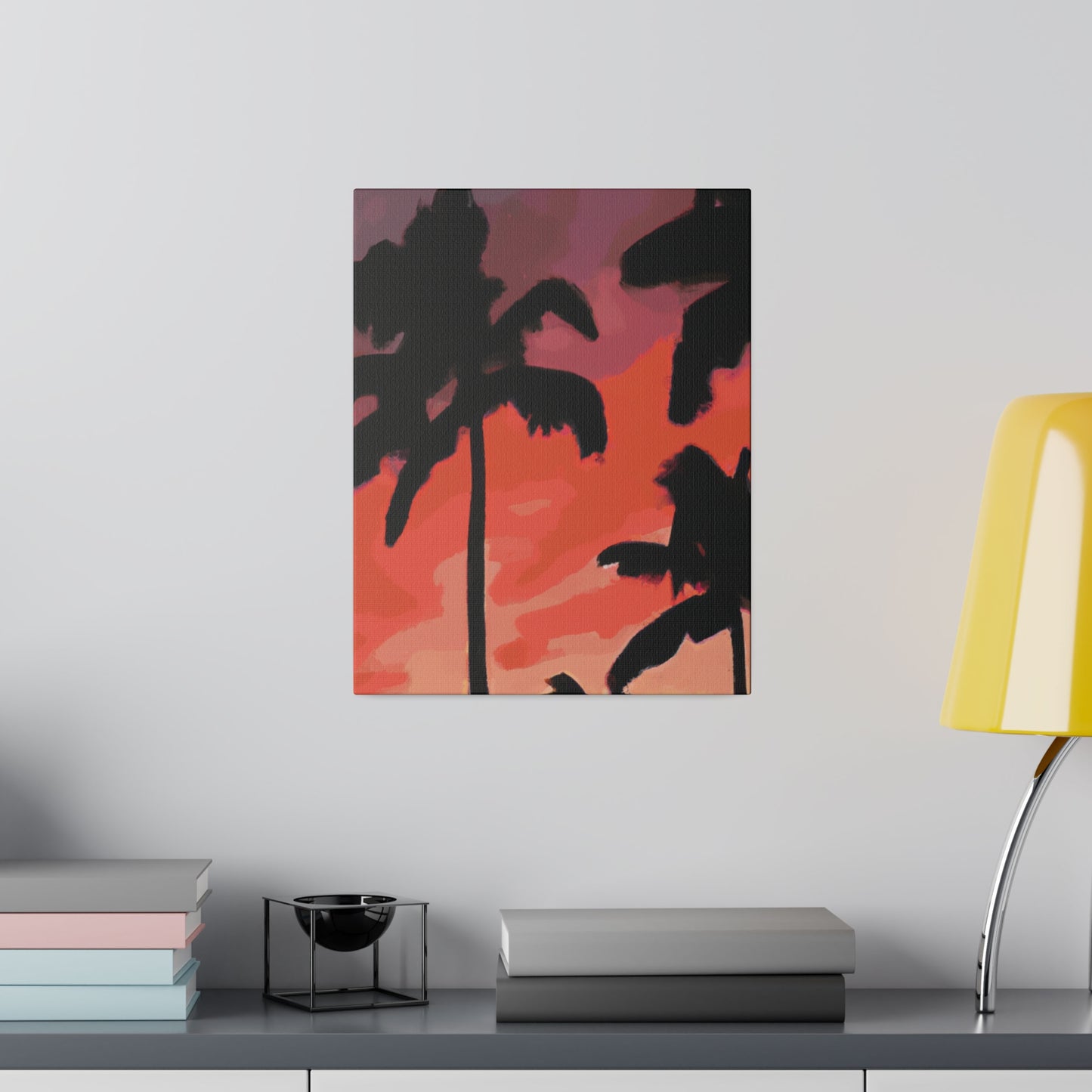9324K - Miami Beach Sunset Painting Print | Miami | Beach | Sunset | Poster | Home Decor | Wall Art | Canvas