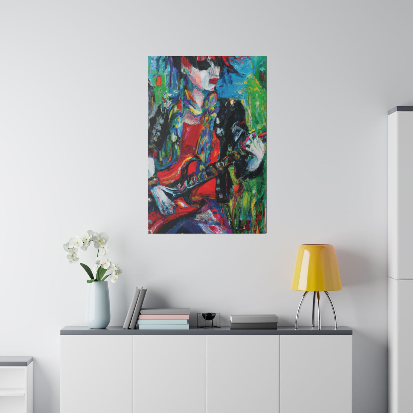 8276X - Rockstar Oil Painting Style Print | Poster | Home Decor | Wall Art | Music Art | Canvas