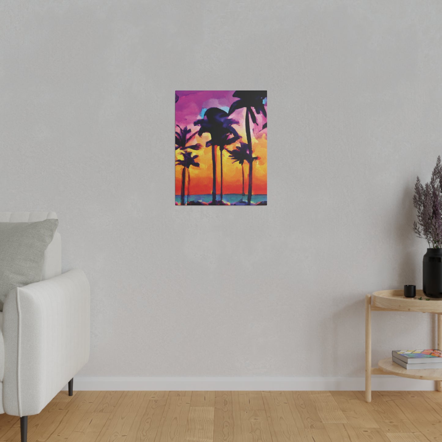 9824V - Miami Beach Sunset Painting Print | Miami | Beach | Sunset | Poster | Home Decor | Wall Art | Canvas