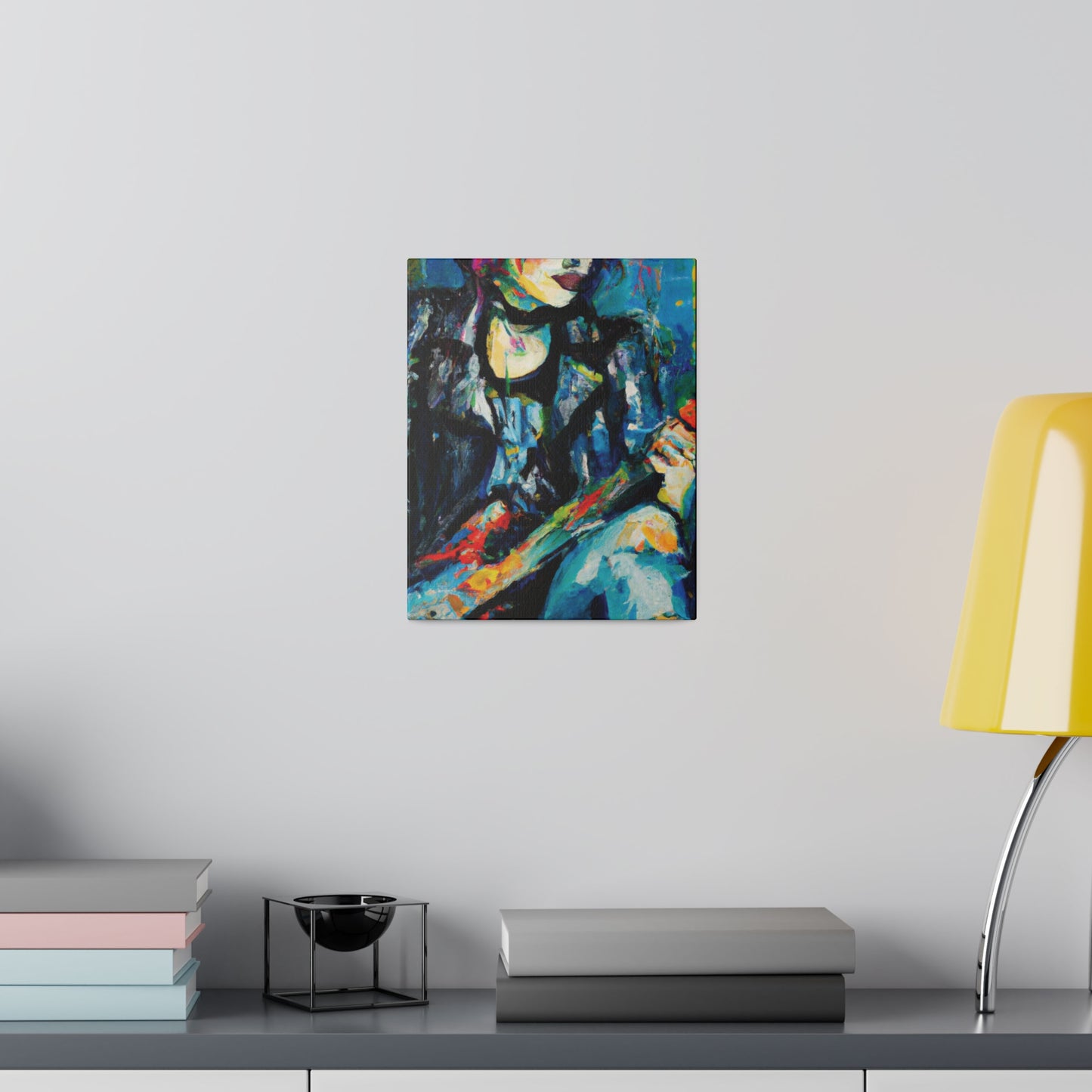 9733T - Rockstar Oil Painting Style Print | Poster | Home Decor | Wall Art | Music Art | Canvas