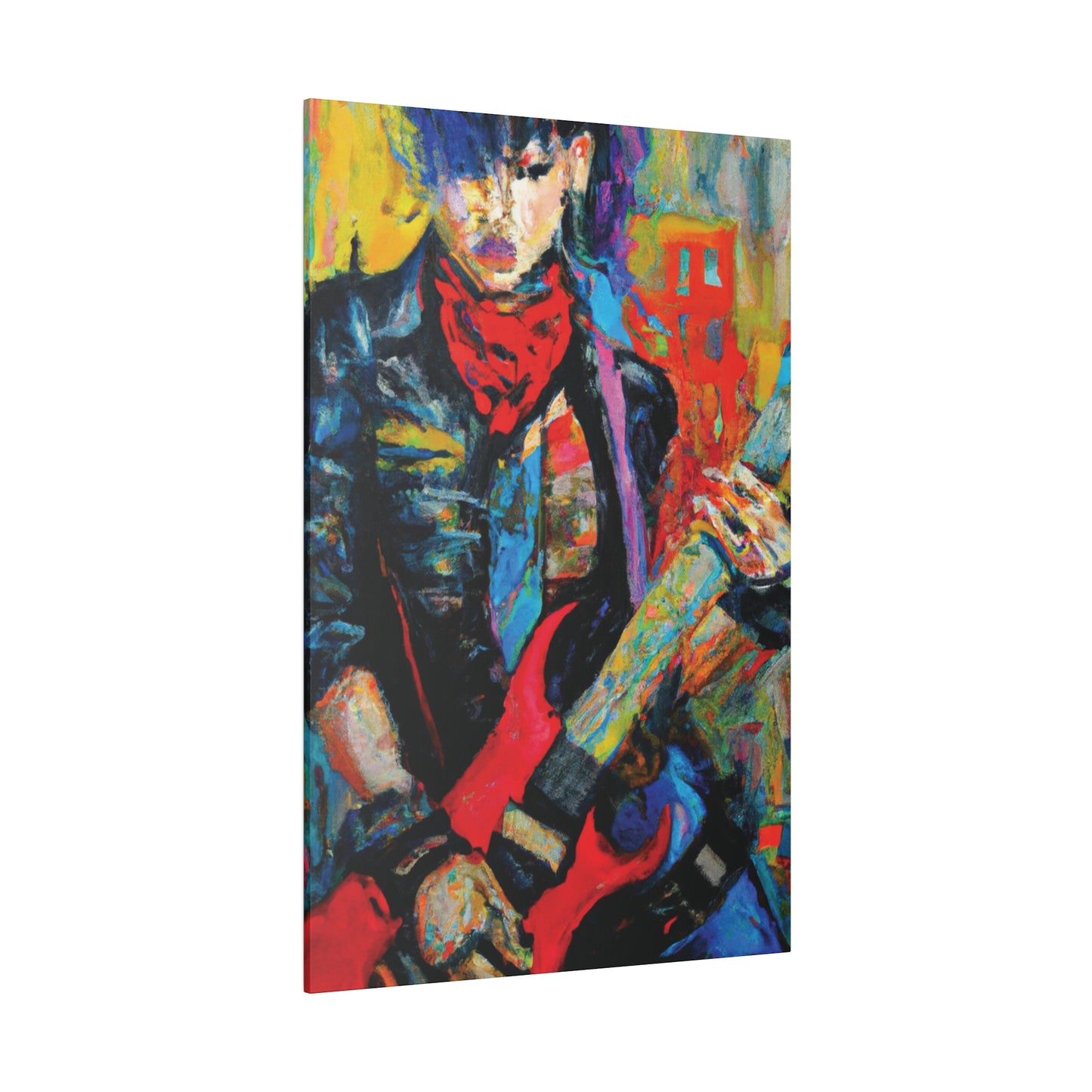 8732A - Rockstar Oil Painting Style Print | Poster | Home Decor | Wall Art | Music Art | Canvas