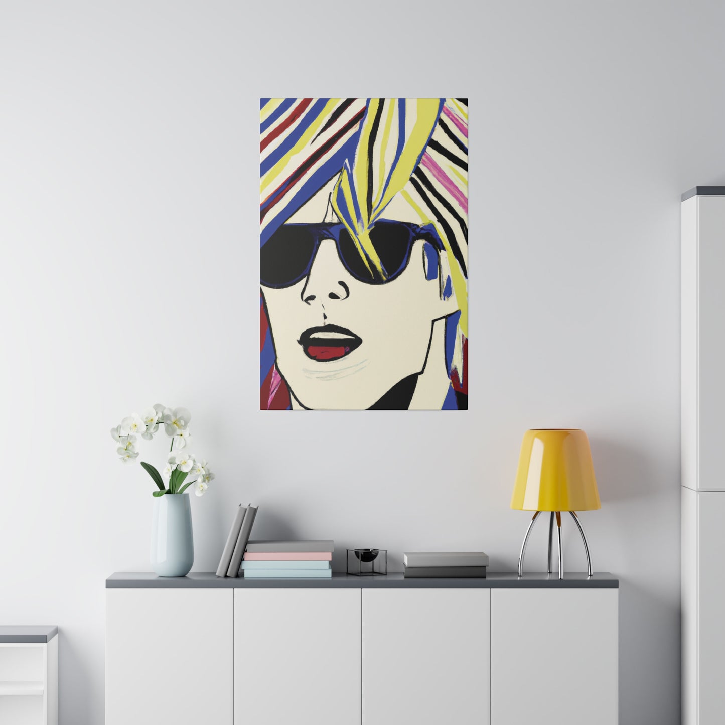 4789F - Rockstar Painting Print | Face | Abstract | Poster | Home Decor | Wall Art | Music Art | Canvas