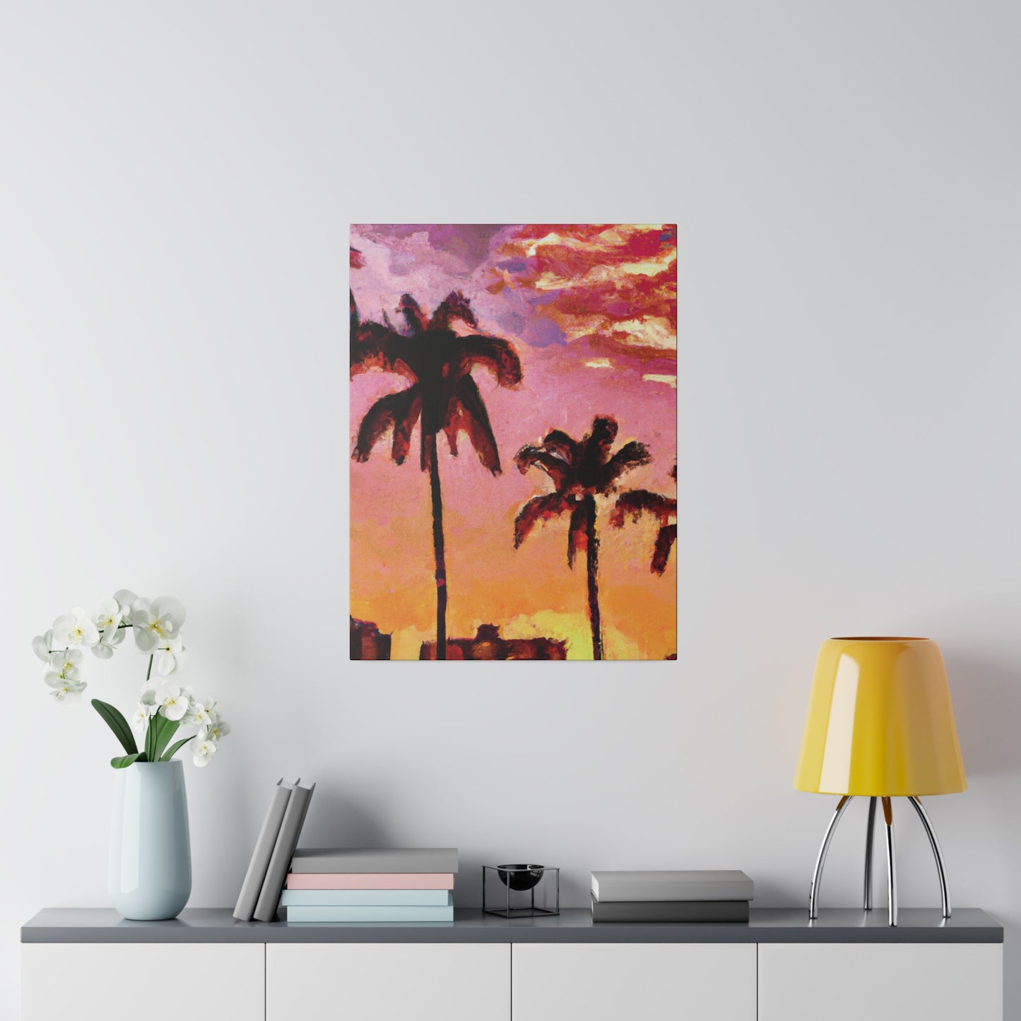 7485A - Miami Beach Sunset Painting Print | Miami | Beach | Sunset | Poster | Home Decor | Wall Art | Canvas