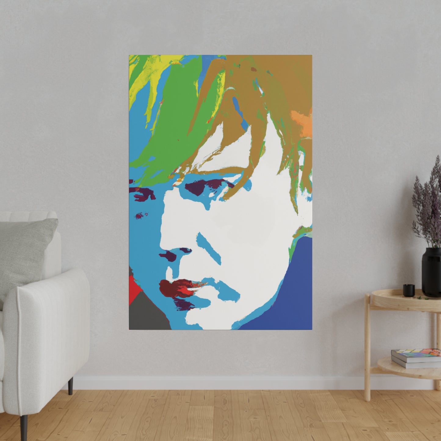 2179J - Rockstar Painting Print | Face | Abstract | Poster | Home Decor | Wall Art | Music Art | Canvas