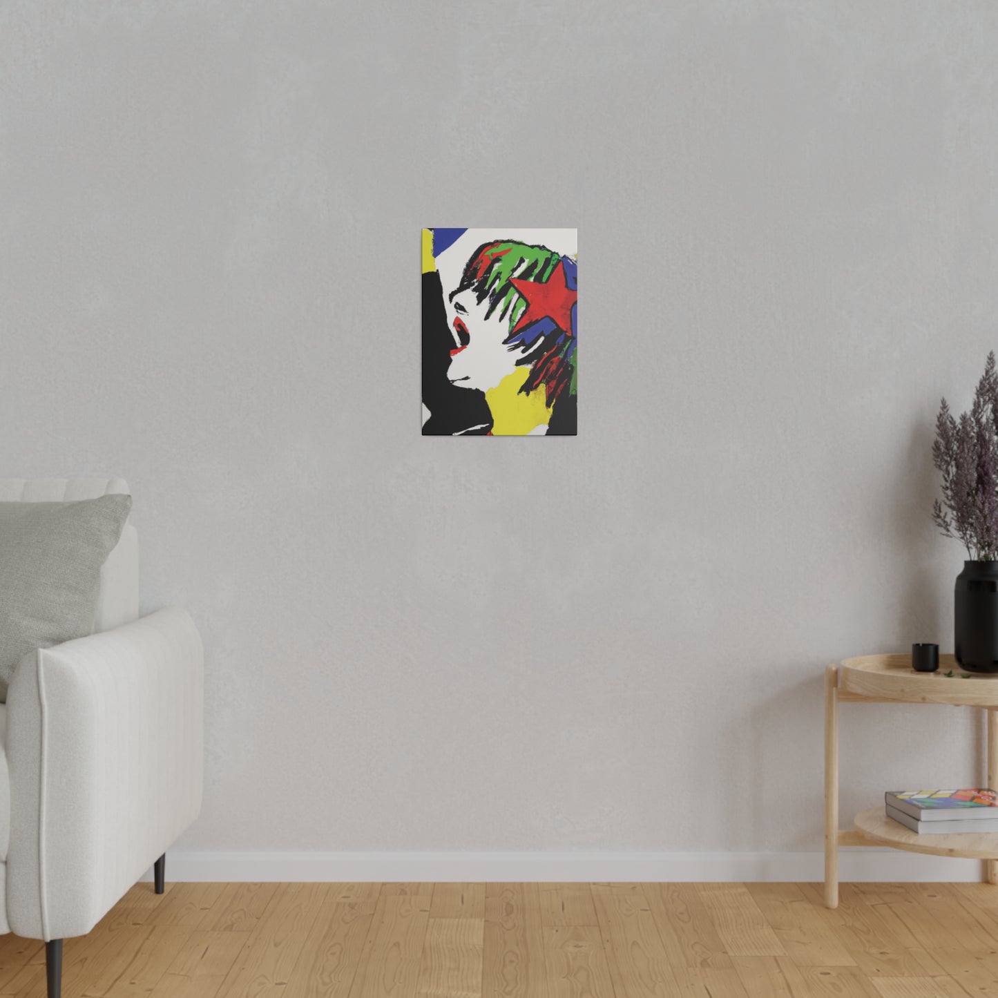 5673W - Rockstar Painting Print | Face | Abstract | Poster | Home Decor | Wall Art | Music Art | Canvas