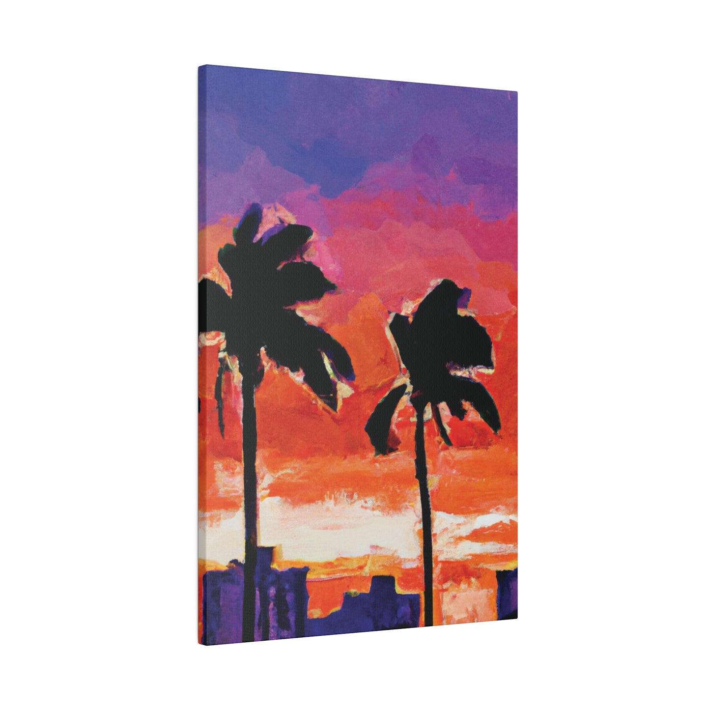 3243X - Miami Beach Sunset Painting Print | Miami | Beach | Sunset | Poster | Home Decor | Wall Art | Canvas