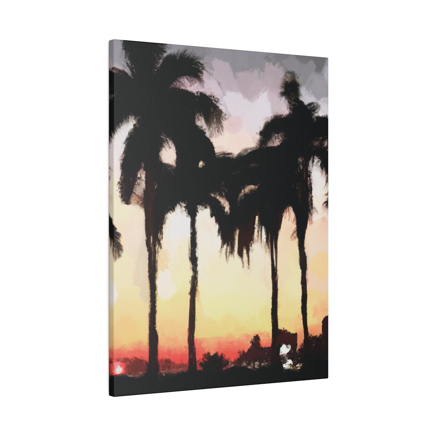 4763J - Miami Beach Sunset Painting Print | Miami | Beach | Sunset | Poster | Home Decor | Wall Art | Canvas