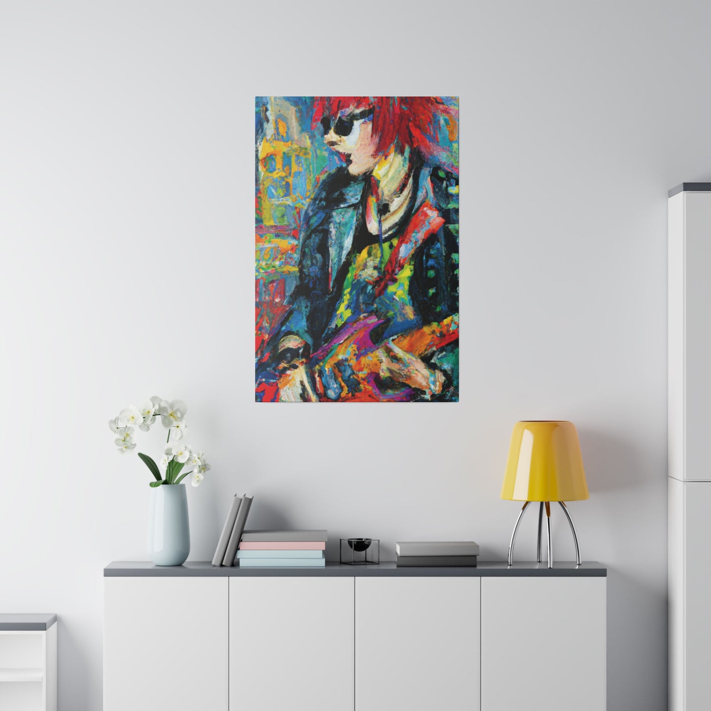 1754P - Rockstar Oil Painting Style Print | Poster | Home Decor | Wall Art | Music Art | Canvas