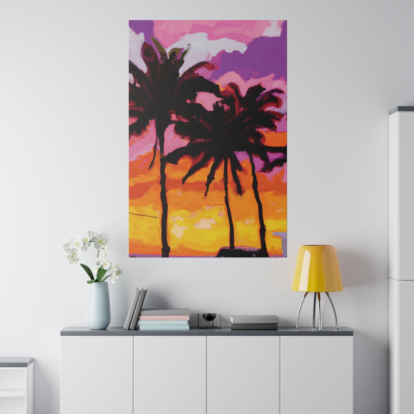 8367T - Miami Beach Sunset Painting Print | Miami | Beach | Sunset | Poster | Home Decor | Wall Art | Canvas