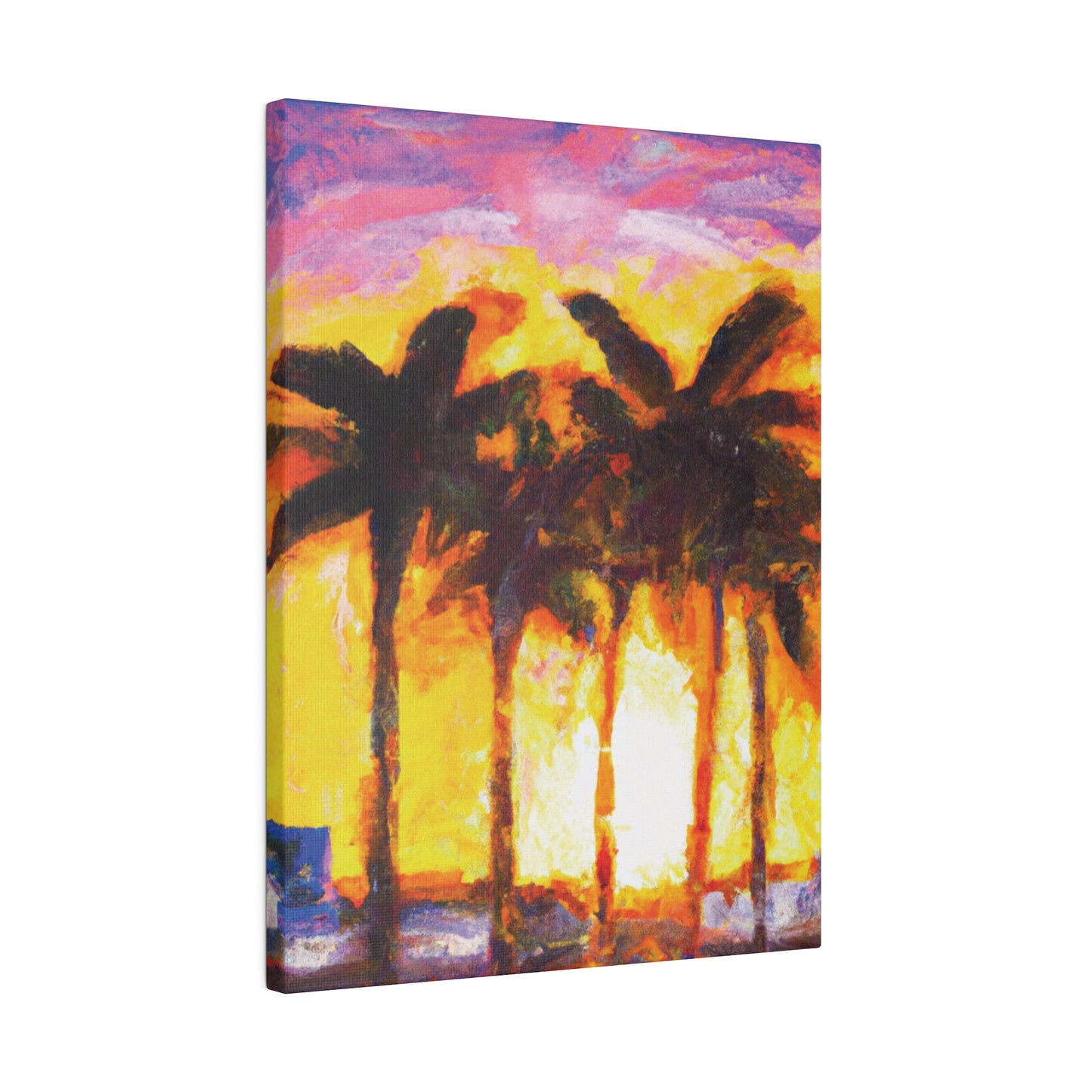 1535V - Miami Beach Sunset Painting Print | Miami | Beach | Sunset | Poster | Home Decor | Wall Art | Canvas