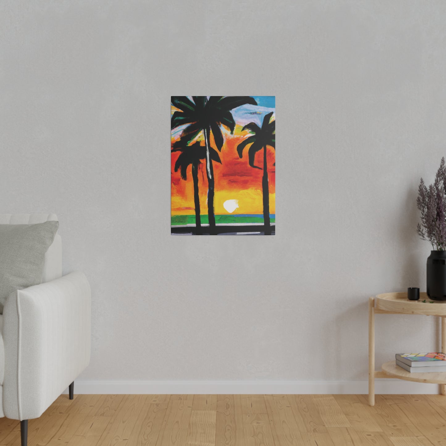 4312S - Miami Beach Sunset Painting Print | Miami | Beach | Sunset | Poster | Home Decor | Wall Art | Canvas