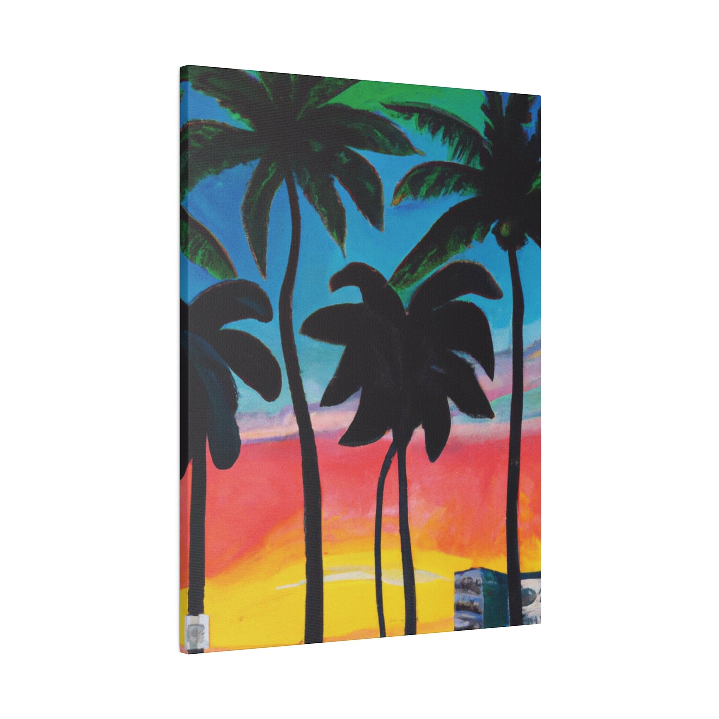 7322T - Miami Beach Sunset Painting Print | Miami | Beach | Sunset | Poster | Home Decor | Wall Art | Canvas