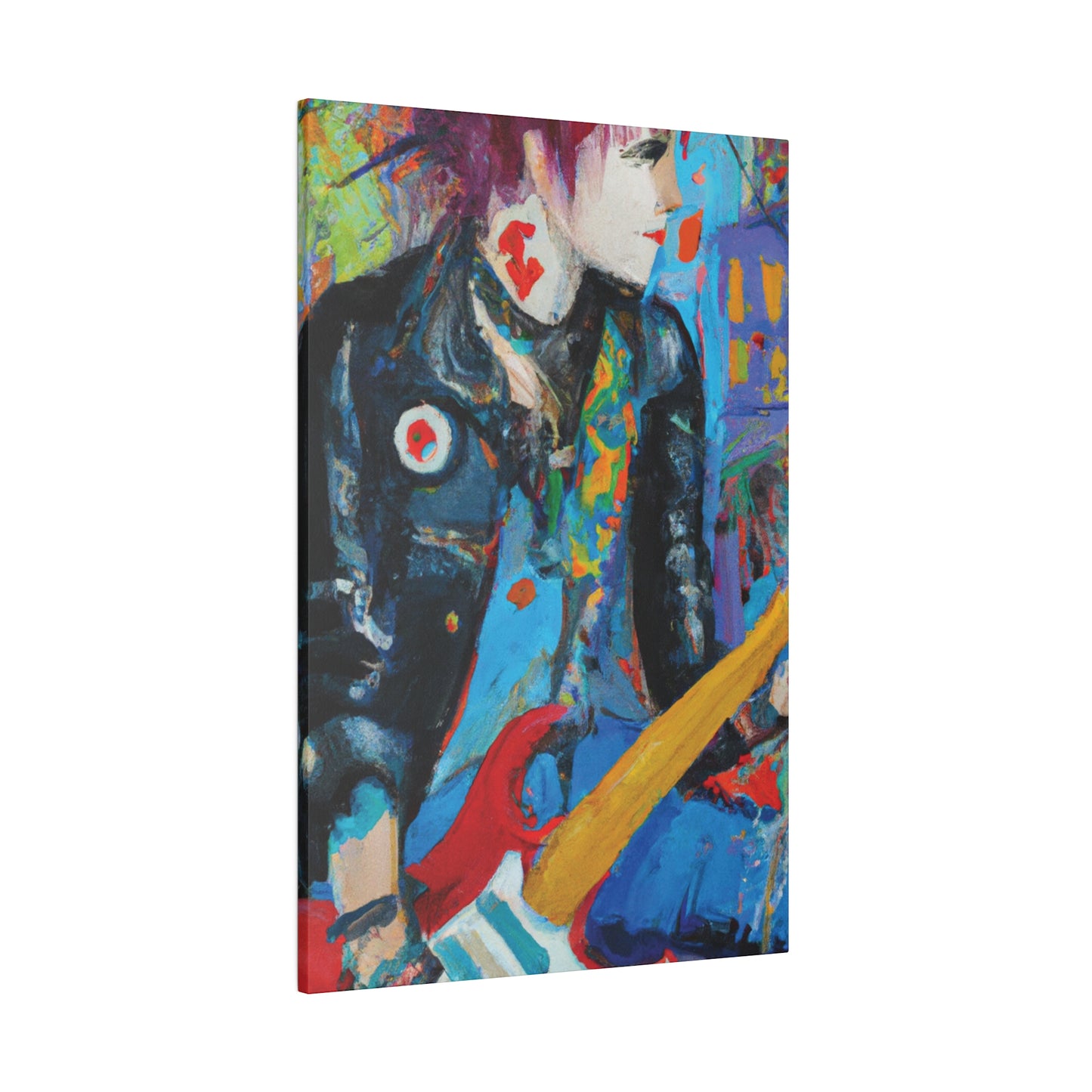 4391Q - Rockstar Oil Painting Style Print | Poster | Home Decor | Wall Art | Music Art | Canvas