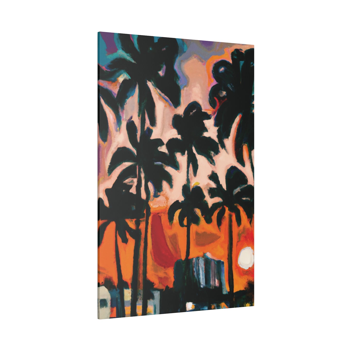 4317T - Miami Beach Sunset Painting Print | Miami | Beach | Sunset | Poster | Home Decor | Wall Art | Canvas