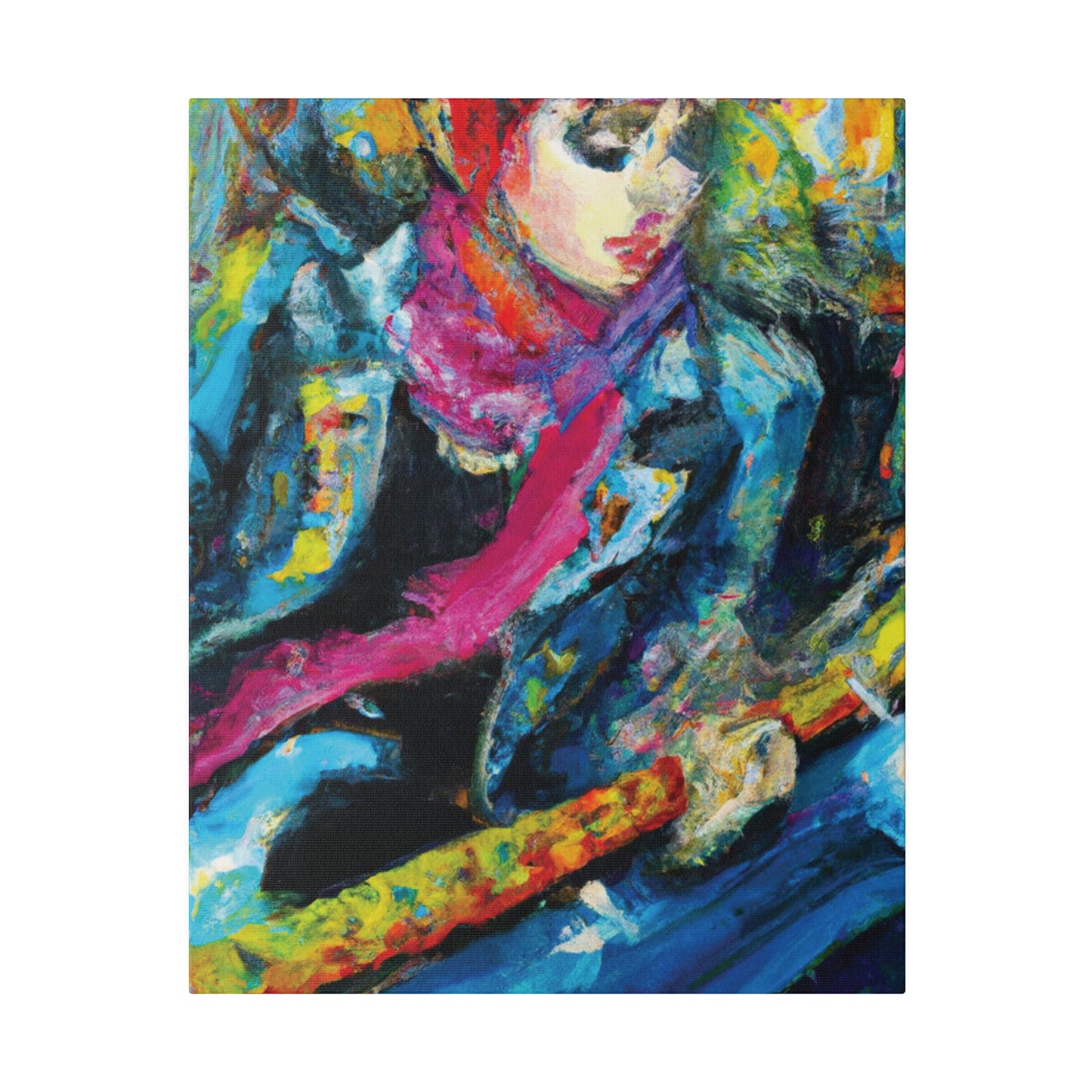 9823X - Rockstar Oil Painting Style Print | Poster | Home Decor | Wall Art | Music Art | Canvas