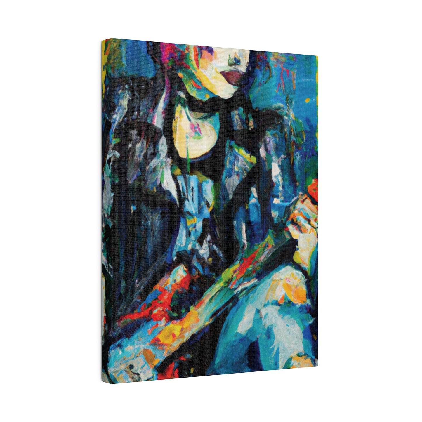 9733T - Rockstar Oil Painting Style Print | Poster | Home Decor | Wall Art | Music Art | Canvas