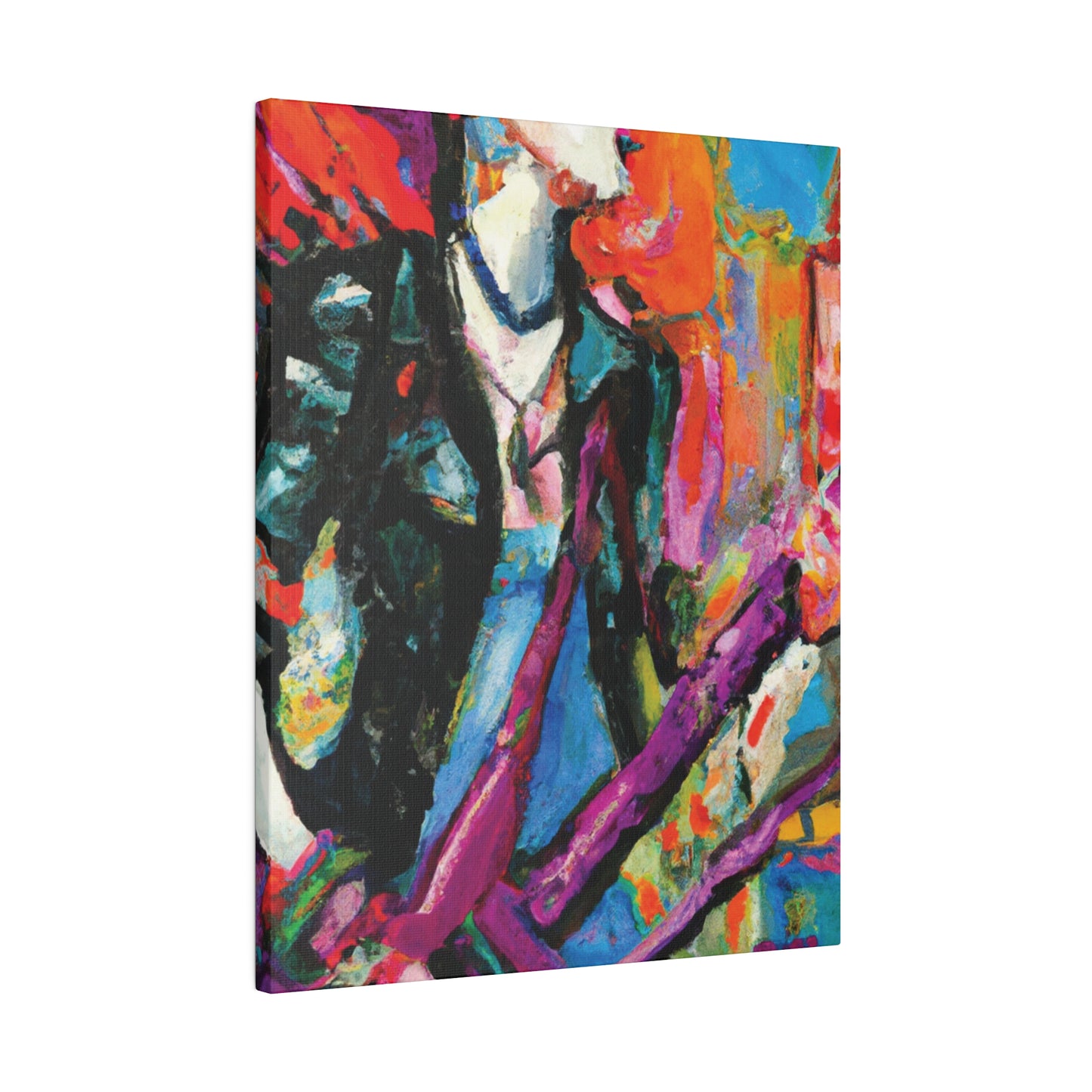 675Y - Rockstar Oil Painting Style Print | Poster | Home Decor | Wall Art | Music Art | Canvas