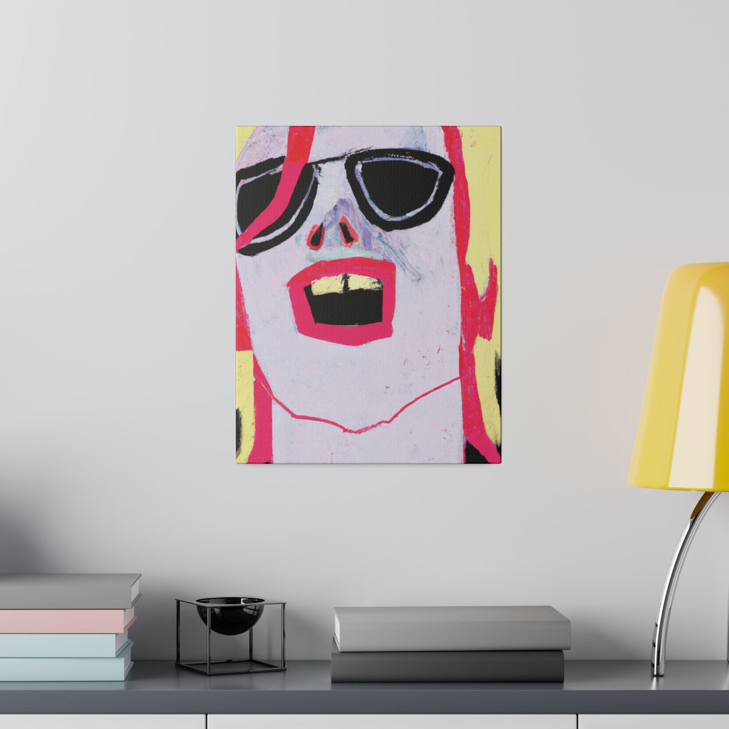 6233M - Rockstar Painting Print | Face | Abstract | Poster | Home Decor | Wall Art | Music Art | Canvas