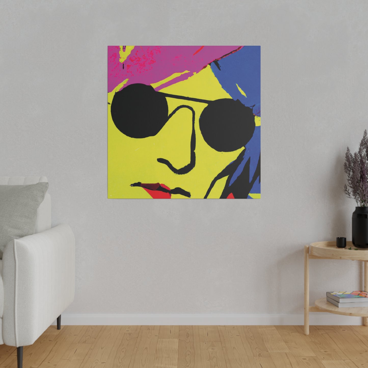 7490C - Rockstar Painting Print | Face | Abstract | Poster | Home Decor | Wall Art | Music Art | Canvas