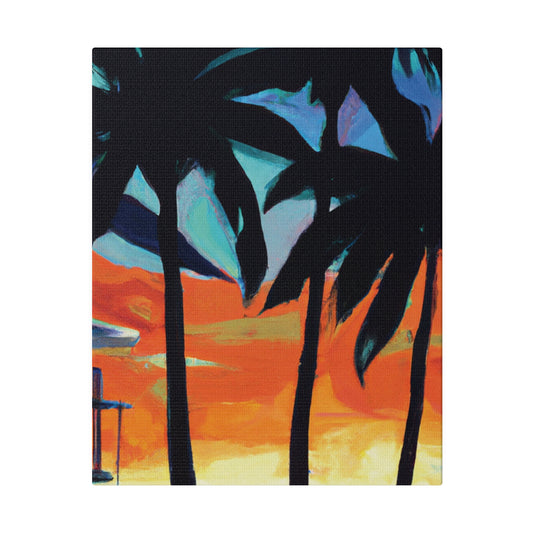 4567W - Miami Beach Sunset Painting Print | Miami | Beach | Sunset | Poster | Home Decor | Wall Art | Canvas